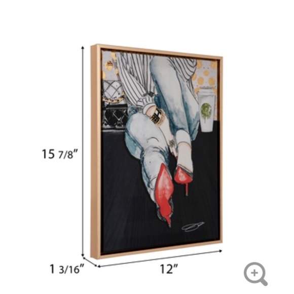 Coffee Break in Heels Canvas Wall Decor - Picture 4 of 6